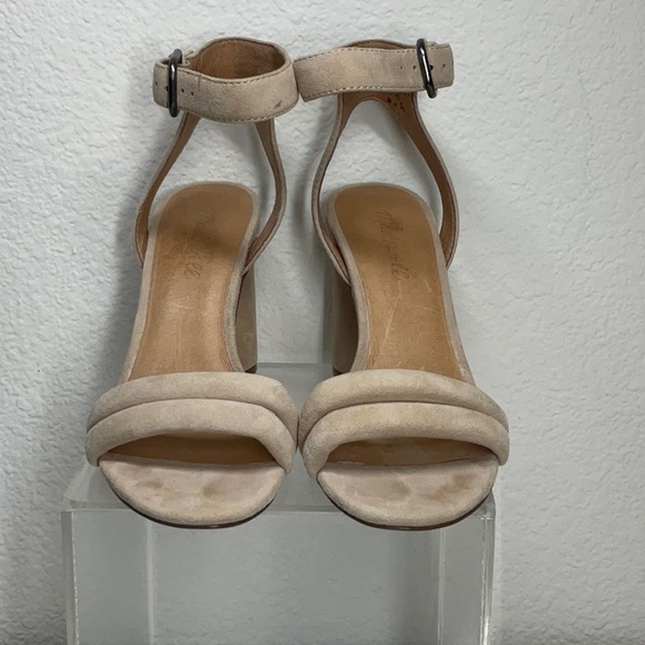Madewell Rosalie Suede High Heel Sandal Sand Dune Size 7 - Picture 6 of 11
